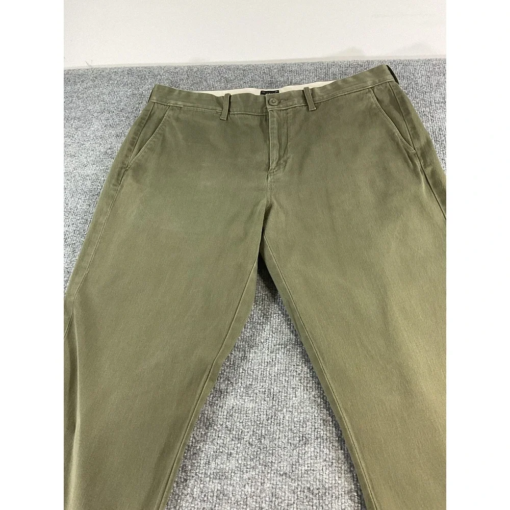 J.Crew 770 Straight Men's 34x32 Stretch Chino Pants Olive Green Casual Preppy